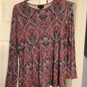 J. Jill Wearever Collection paisley tunic size XS petite